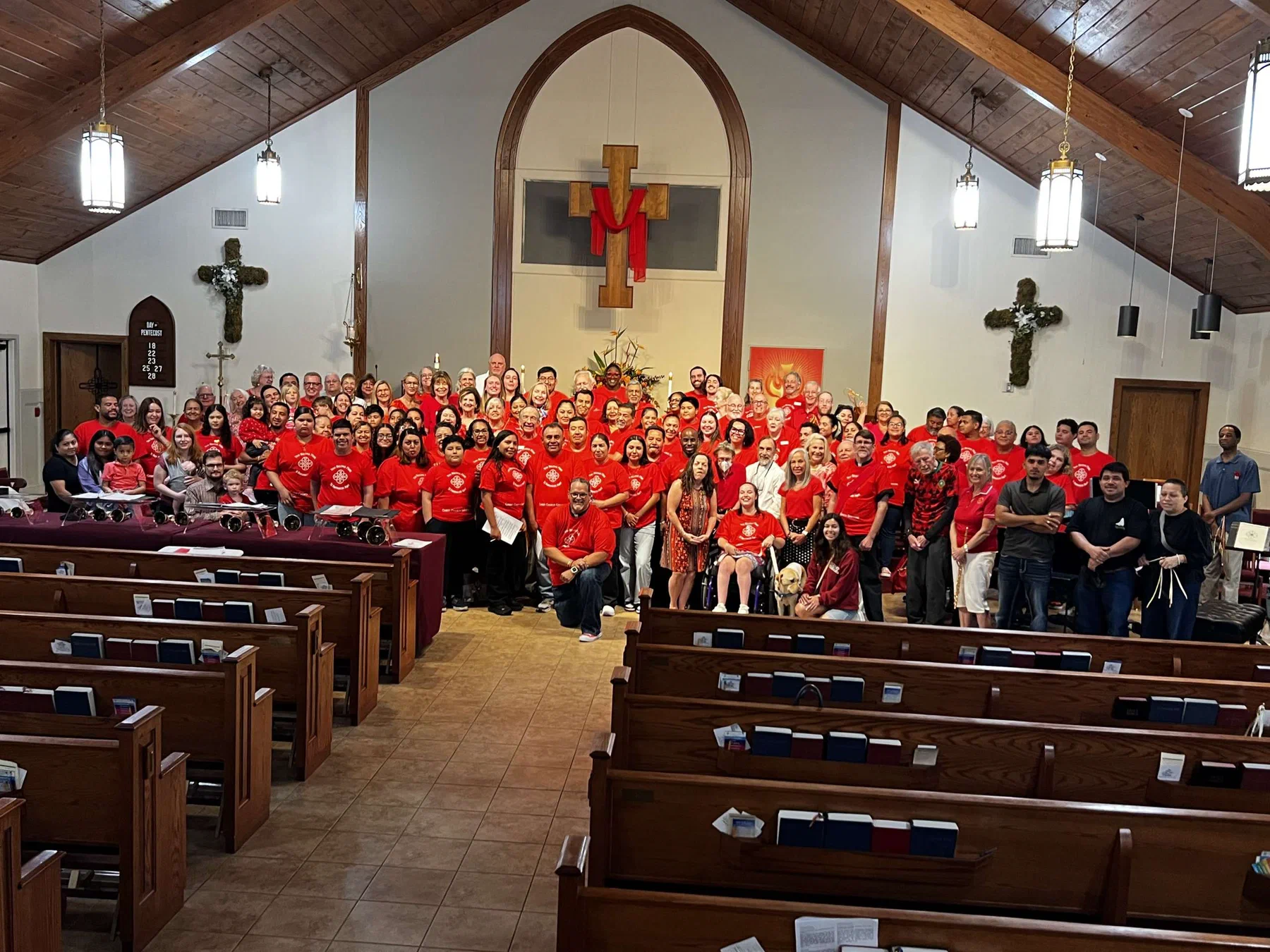 The congregation gathered in the Nave at Christ Church.